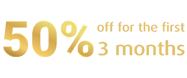 50% Off 3 Months Special Offer